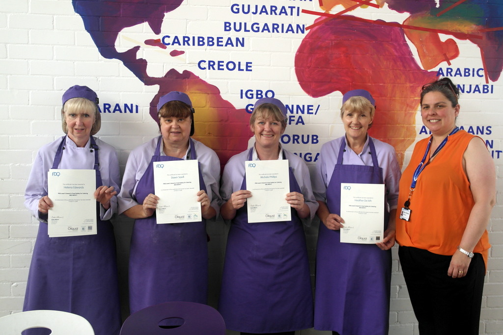 Frances Bardsley team pass Level 2 Food Safety with Flying colours
