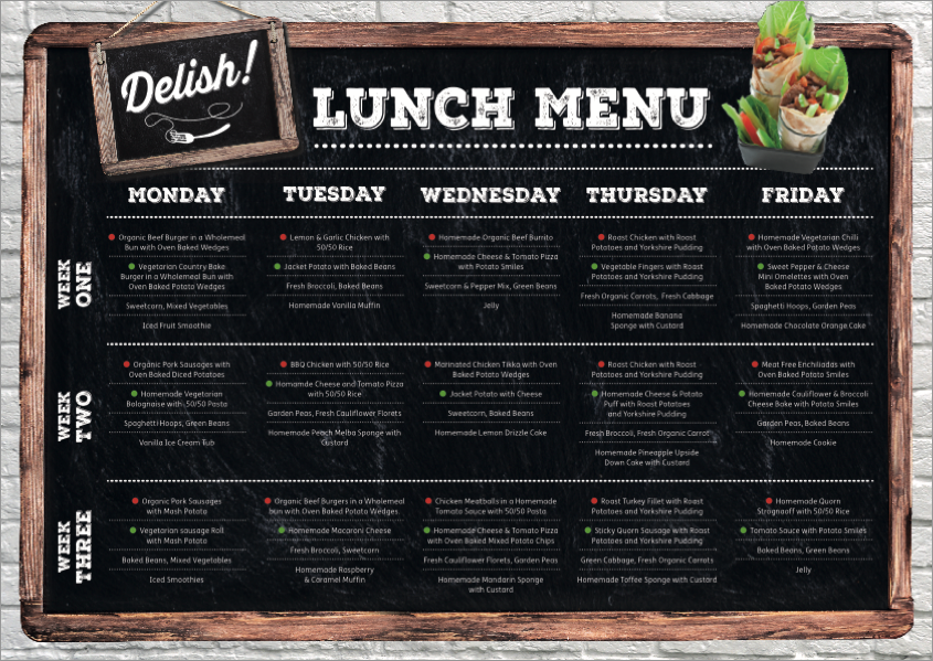 lunch menu