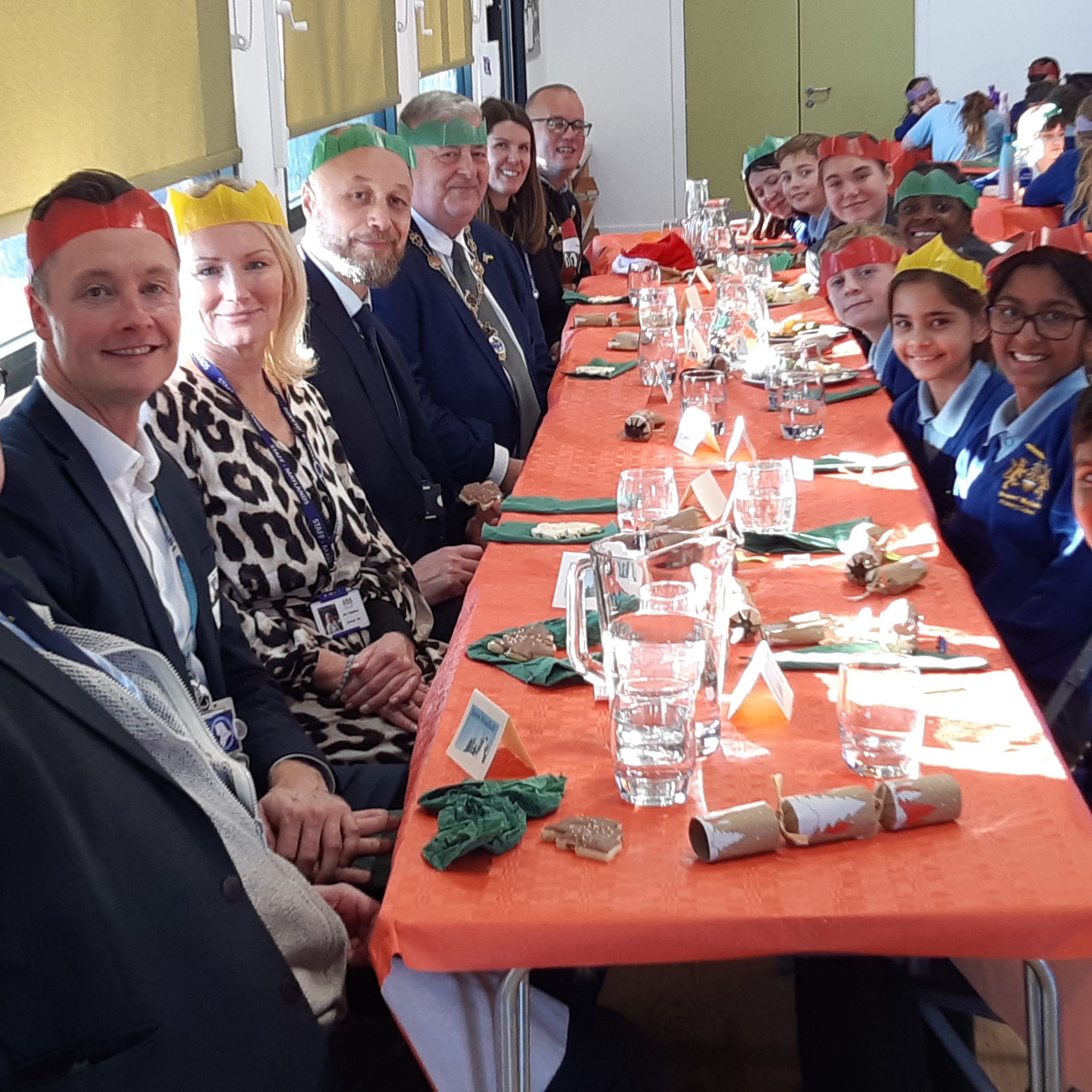 Children at Drapers’ Maylands school enjoy a Christmas treat